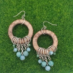 Festival Wooden Openwork Hoop Earrings E1015